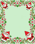 Whimsical Santa Gnome Floral Vine Rug