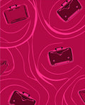 Crimson Briefcase Swirl Repeat Rug