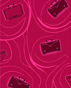 Crimson Briefcase Swirl Repeat Rug