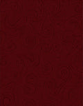 Dark Red Swirling Line Art Rug