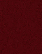 Dark Red Swirling Line Art Rug