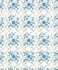 Classic Blue Floral Arabesque Rug
