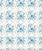 Classic Blue Floral Arabesque Rug