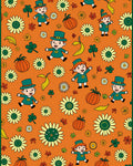 Orange Autumn Children Floral Pumpkin Rug
