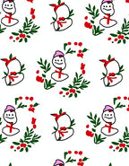 Pink Hat Red Scarf Berry Garland Rug