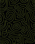Lime Green Abstract Swirl Lines Rug