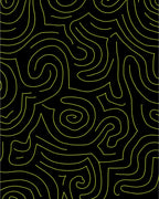 Lime Green Abstract Swirl Lines Rug