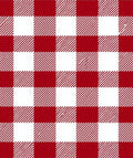 Classic Red White Gingham Check Rug