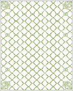 Emerald Lattice Filigree Repeating Rug