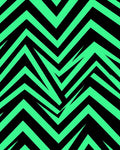 Bold Mint Zigzag Jagged Stripes Rug