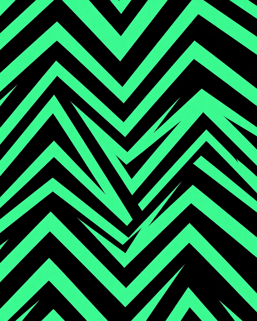 Bold Mint Zigzag Jagged Stripes Rug
