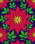 Crimson Yellow Floral Garden Rug