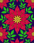 Crimson Yellow Floral Garden Rug
