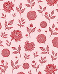 Crimson Floral Vine Botanical Rug