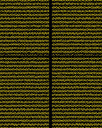 Bold Yellow Black Interlocking Geometric Rug