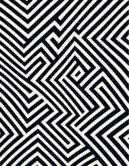 Black White Geometric Maze Rug