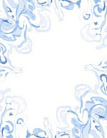 Serene Pale Blue Abstract Swirls Rug