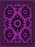 Bold Purple Floral Mandala Rug