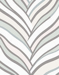 Pastel Gray Abstract Wave Rug