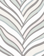 Pastel Gray Abstract Wave Rug