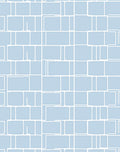 Soft Blue Geometric Brick Layout Rug