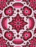 Vibrant Pink Floral Medallion Rug