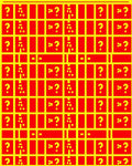 Bold Red Yellow Glitch Grid Rug