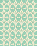 Aqua Cream Oval Scroll Floral Rug