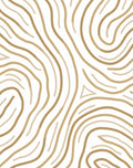 Golden Wavy Lines Organic Movement Rug