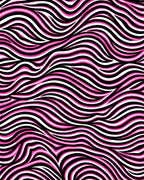 Bold Pink Black White Swirls Rug