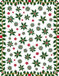 Green Holly Red Berry Wreath Rug