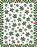 Green Holly Red Berry Wreath Rug