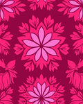 Magneta Pink Floral Mandala Rug