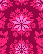 Magneta Pink Floral Mandala Rug