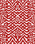 Bold Red Tribal Interlace Rug