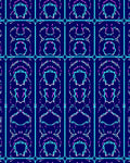 Neon Geometric Grid Contemporary Rug
