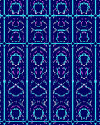 Neon Geometric Grid Contemporary Rug