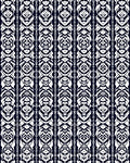 Monochromatic Tribal Stripe Medallion Rug