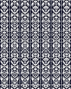 Monochromatic Tribal Stripe Medallion Rug