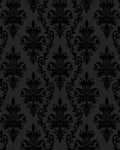 Dark Gray Vintage Floral Tapestry Rug