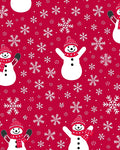 Charming Snowman Snowflake Holiday Background Rug