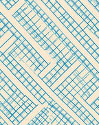 Crisscross Blue Diagonal Grid Rug
