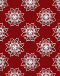 Crimson White Floral Bloom Medallion Rug