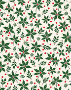 Vintage Green Leaf Red Berry Meadow Rug