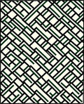 Modern Cream Emerald Intersecting Lines Rug
