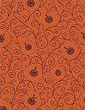 Rustic Pumpkin Vine Swirls Rug