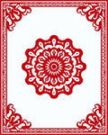 Bold Red Ornamental Medallion Rug