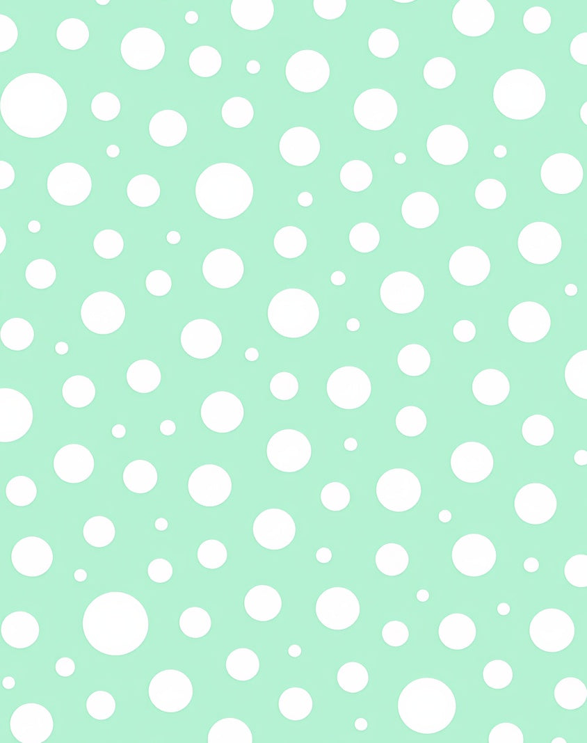 Mint Green White Polka Dot Rug