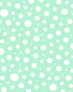 Mint Green White Polka Dot Rug