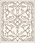Bold Earthy Tone Geometric Animal Rug